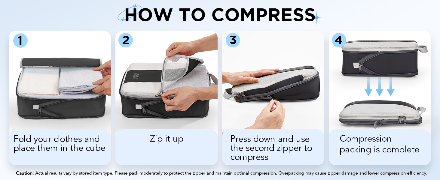 compression packing cubes