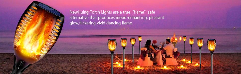 Solar torch lights