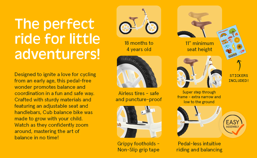 Retrospec Cub Kids Balance Bike