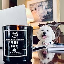 DW Home fresh brew scented candle that is vegan and cruelty-free with no animal-derived ingredients