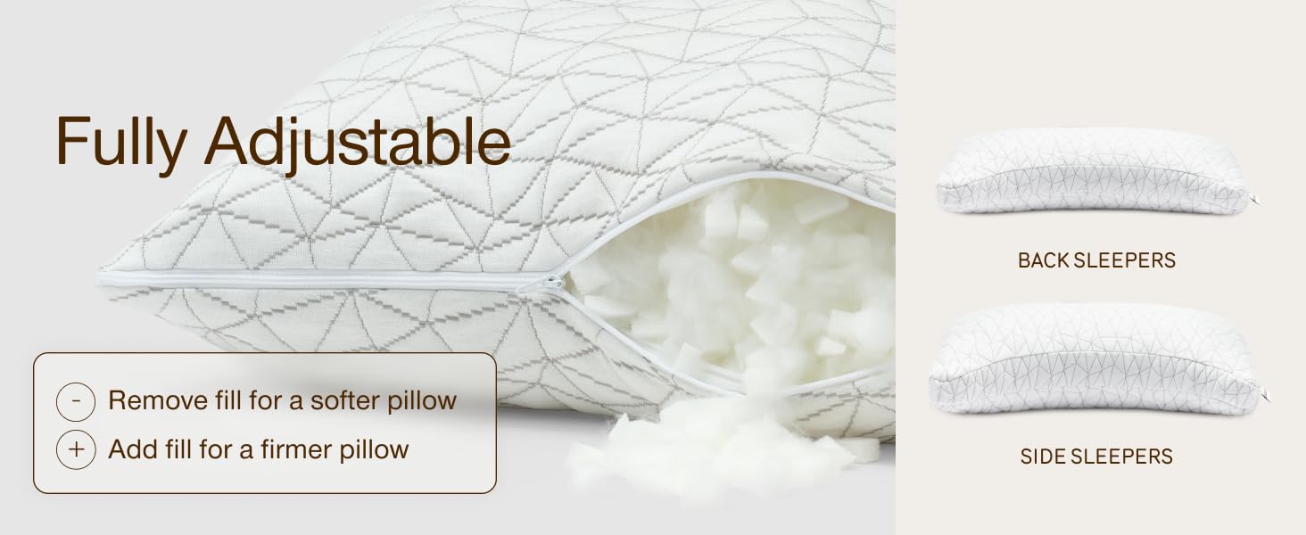 the original pillow coop memory foam fill adjustable soft comfy breathable comfortable bed pillow