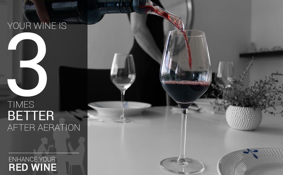 Your wine is 3 times better after aeration