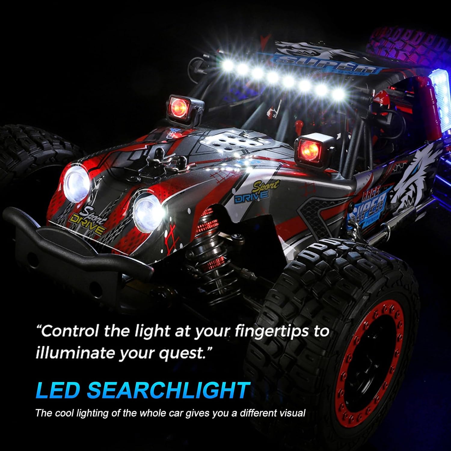 GoolRC WLtoys 124028 Brushless Fast RC Cars, 1:12 Scale 60KM/H High Speed Remote Control Car