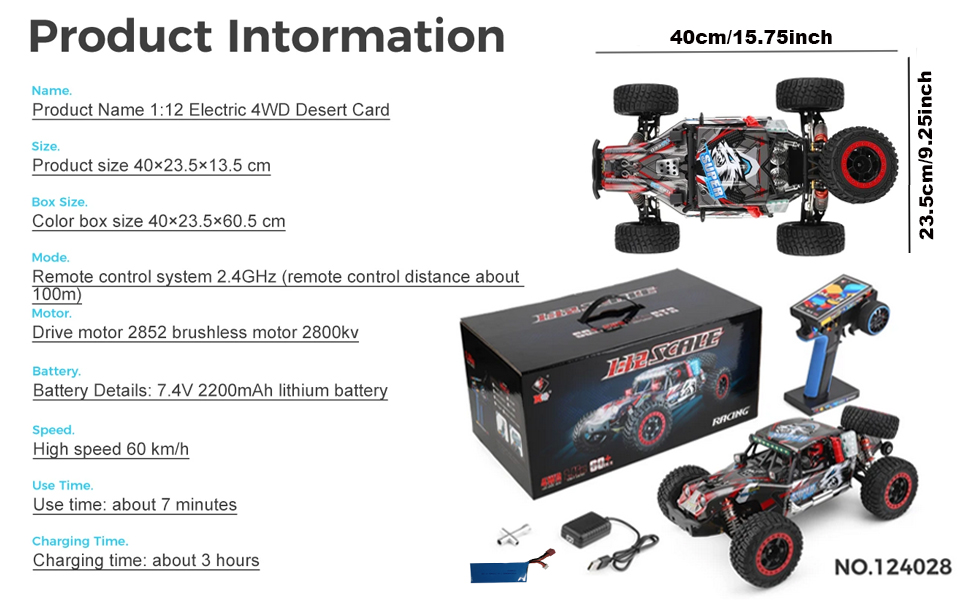 WLtoys 124028 Brushless RC Car