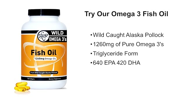 TGS Nutrition Omega 3 fish oil - wild caught, 1260 mg of pure omega 3&amp;#39;s