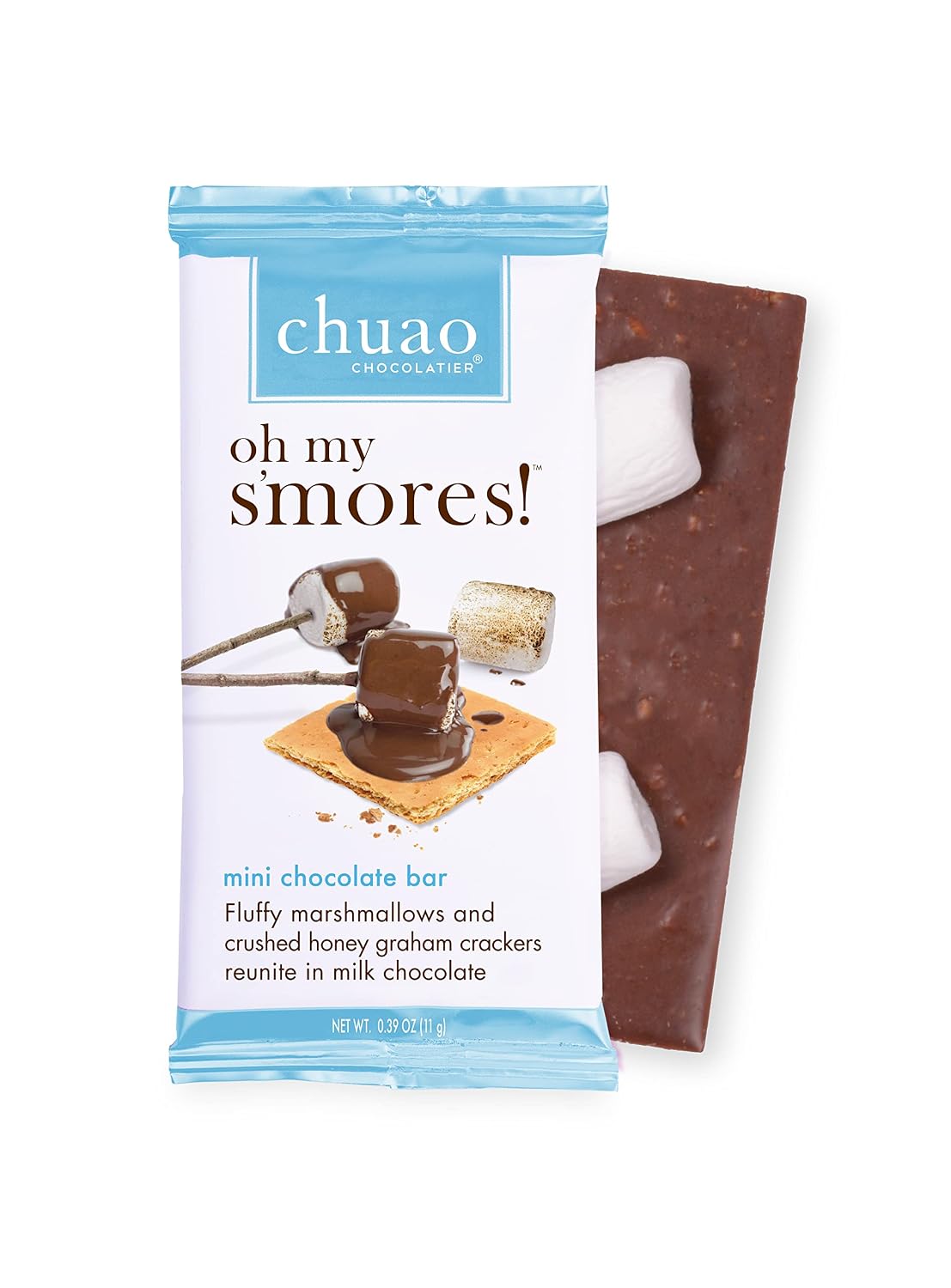Chuao Chocolatier Sweet & Salty Milk Chocolate Mini Bars | Gourmet Sea Salt European No Preservatives | For Gift Baskets, Gifts for Women, Men | 100 Pack
