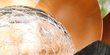 High-efficiency solar panels are built into the crackle glass lampshade Note: Please place the solar