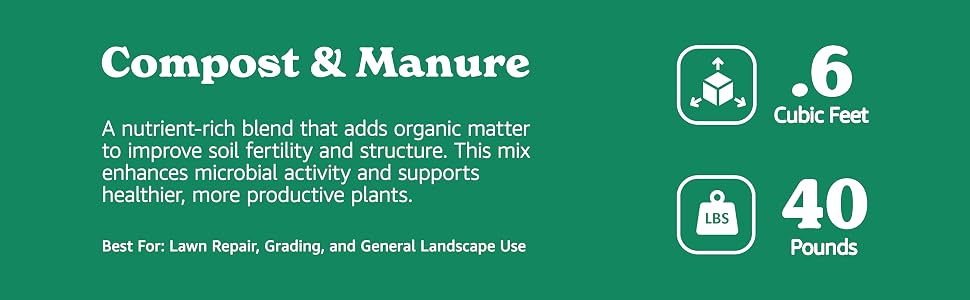 Michigan Peat 5240 Outdoor Lawn Garden Compost and Manure Blend