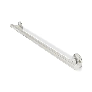 Side view of Coronado grab bar with clean, minimalist design installed in a modern bathroom setting