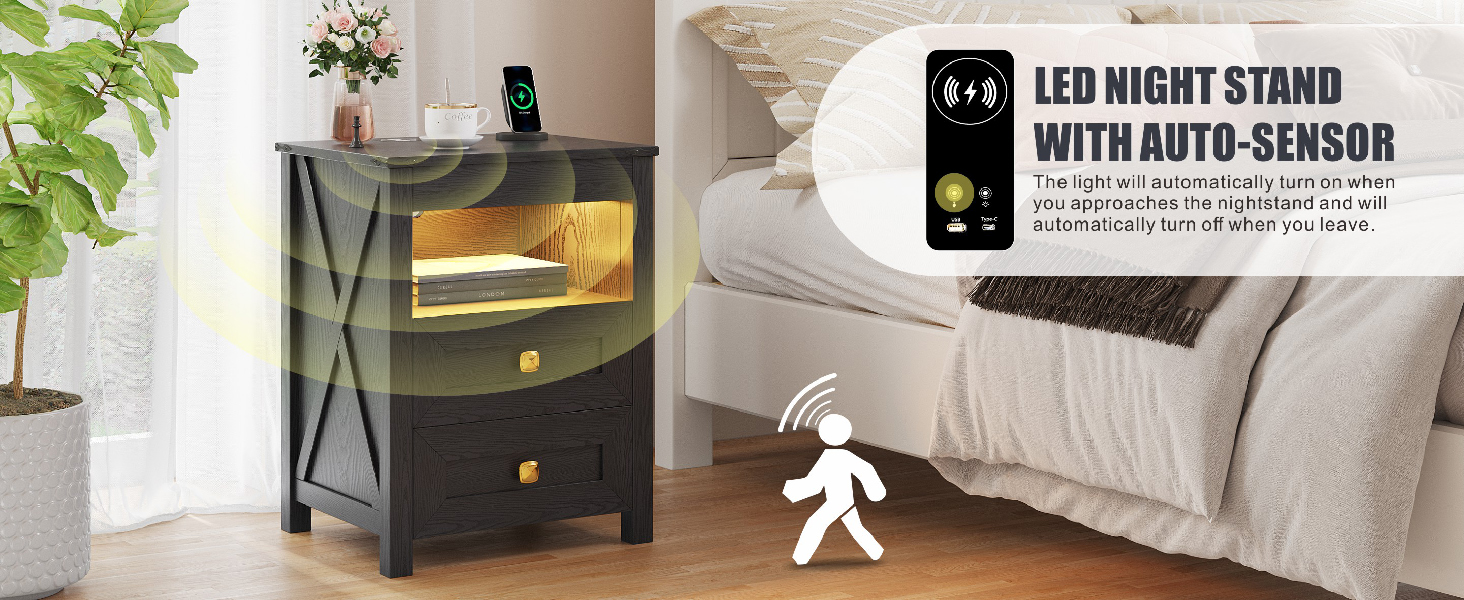 nightstand with gun drawer