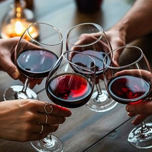 Red wine toasting at wedding
