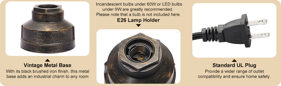 industrial lamp base