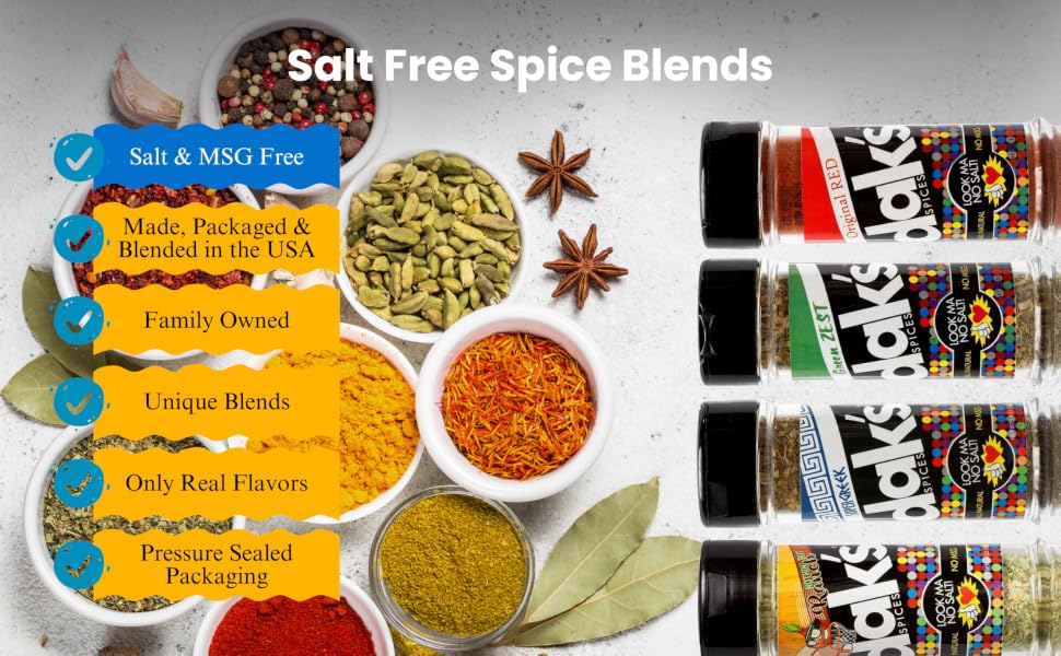 Spices Seasoning Blends, 100% Salt and Sugar Free, Spice Blend, Seasoning for veggies