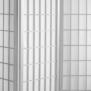 Close up view of white window pane shoji screen