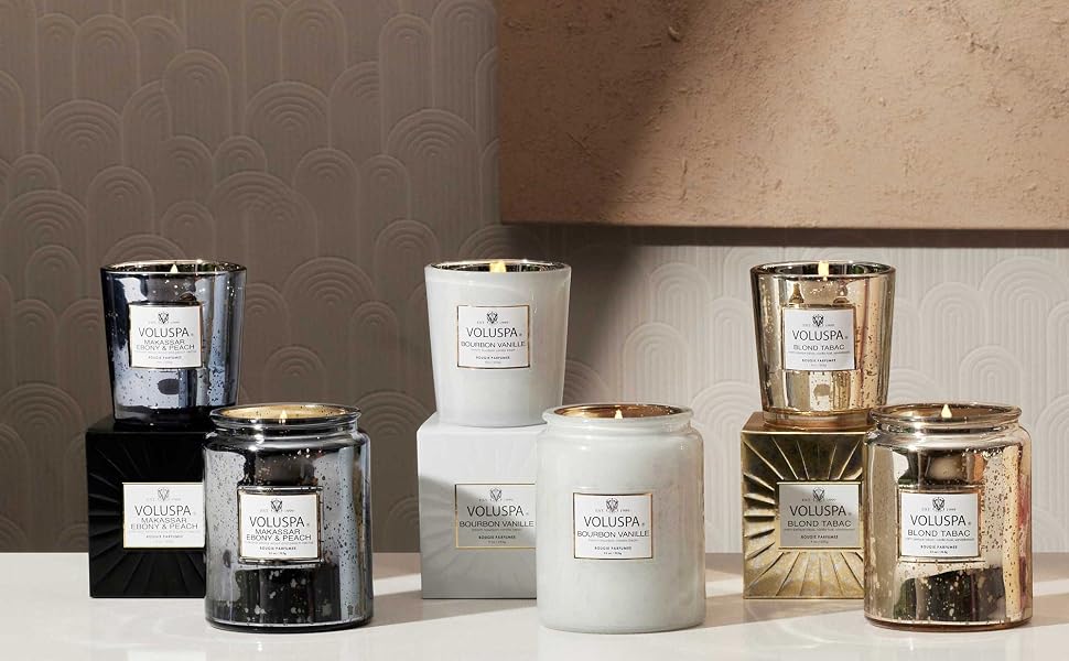 Vermeil Large Jars and Classic Candles in a variety of scents