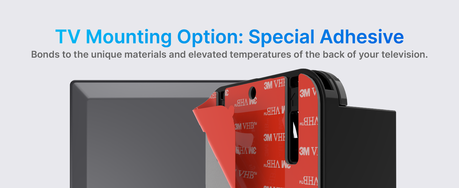 TV Mounting Option: Special Adhesive