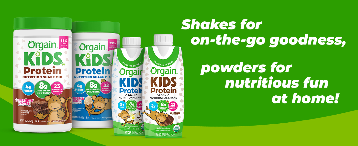 Shakes for on-the-go goodness, powders for nutritious fun at home