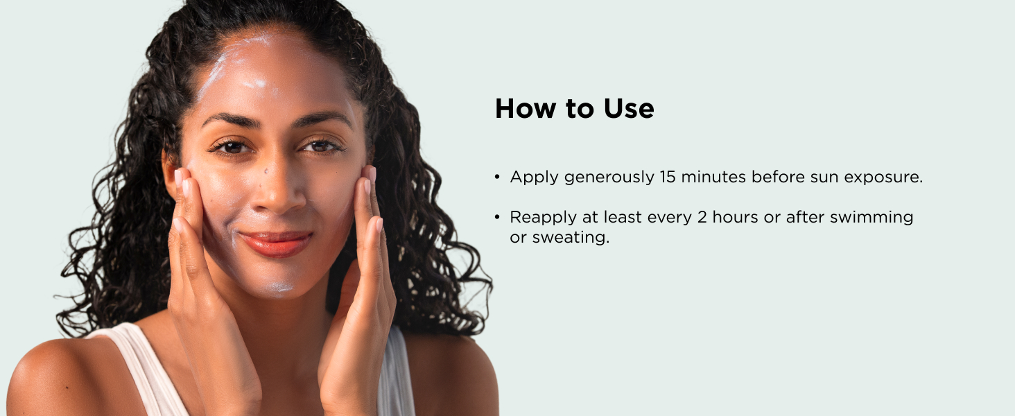 Woman showing how to use the product
