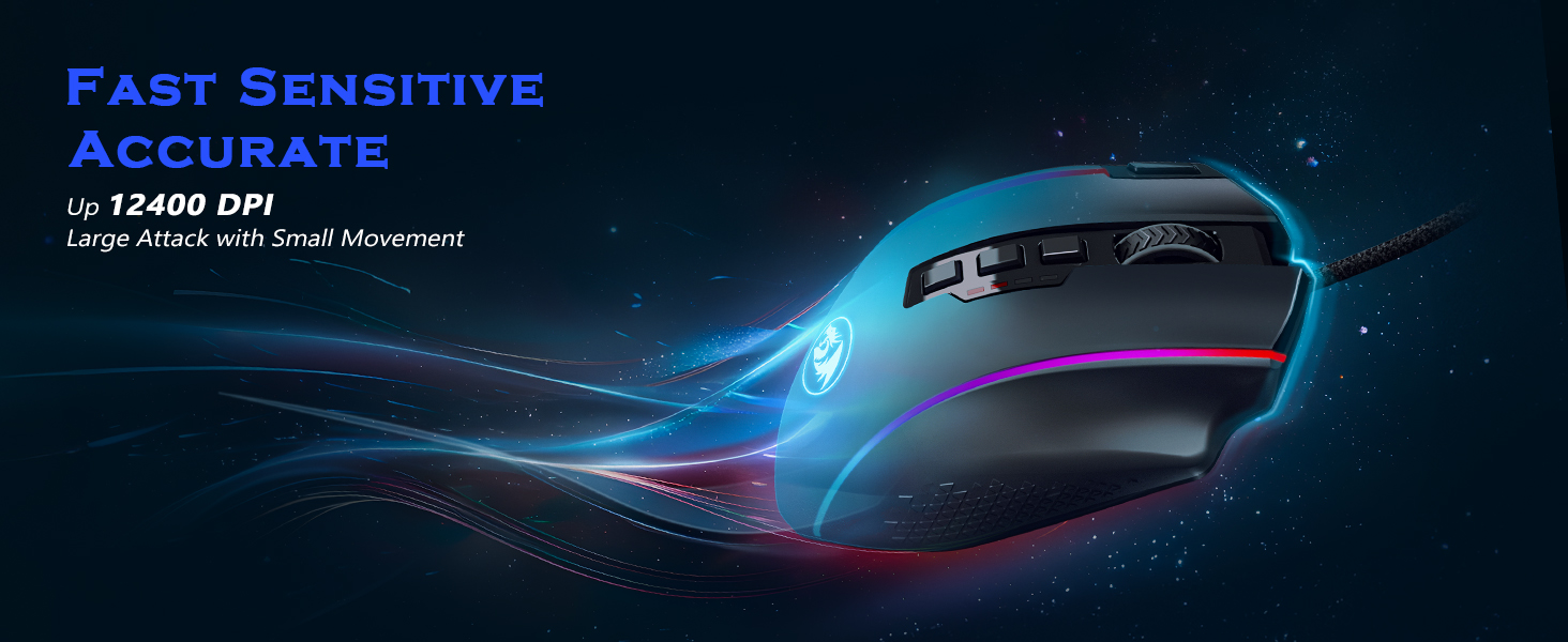 12400 DPI gaming mouse
