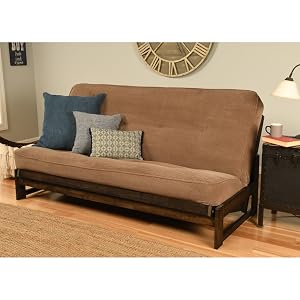 futon, sofa, convertible, couch, bed, brown, mocha, bedroom, kids, adjustable, lounge, office,