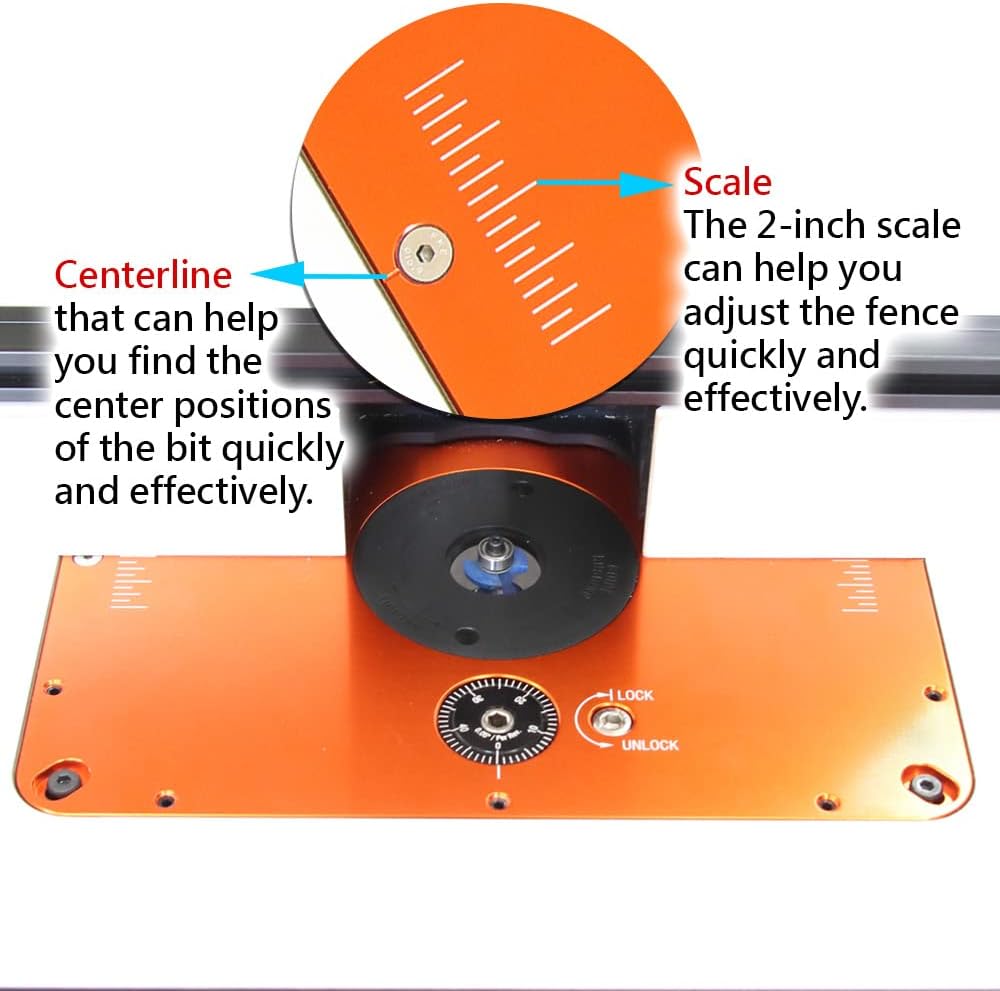 O'SKOOL Router Lift Systems with 32 Inches Long Router Table Fence System