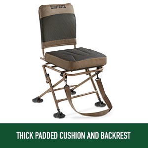 HuntRite Swivel Hunting Chair, Brown Padded