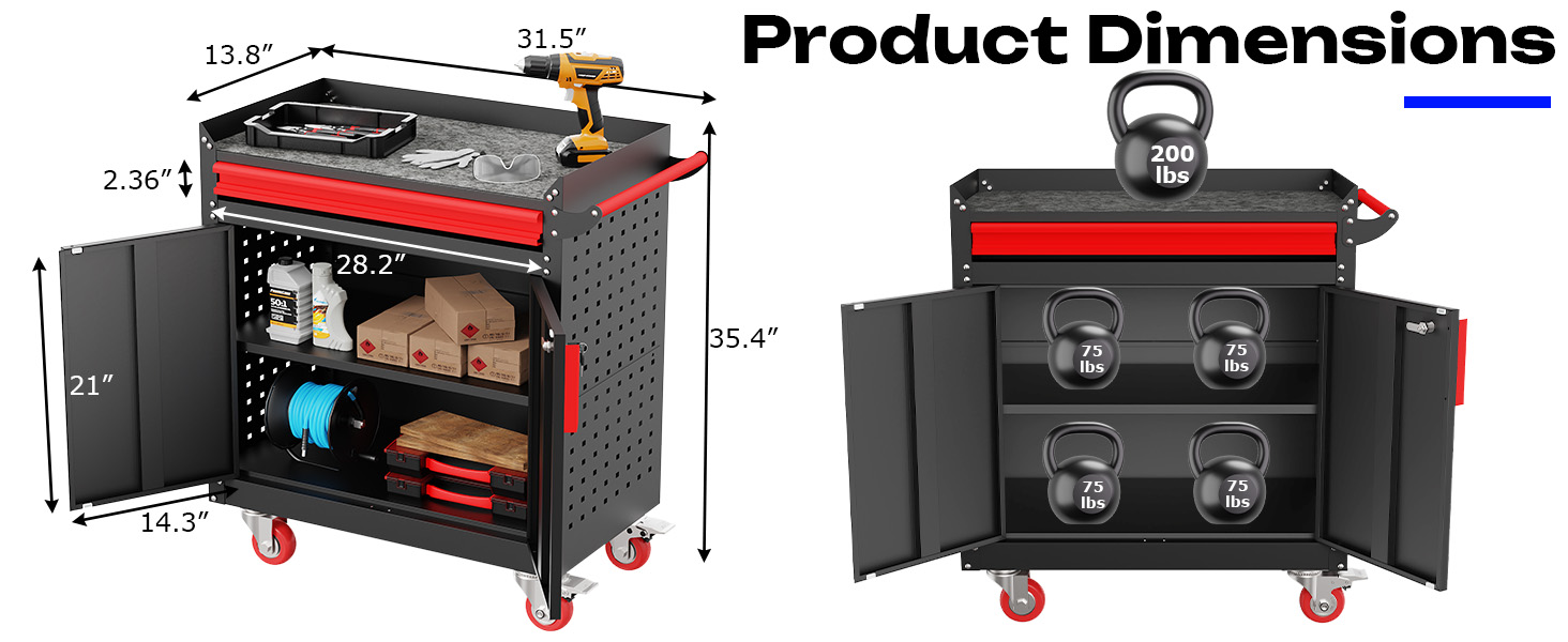 tool cart on wheels