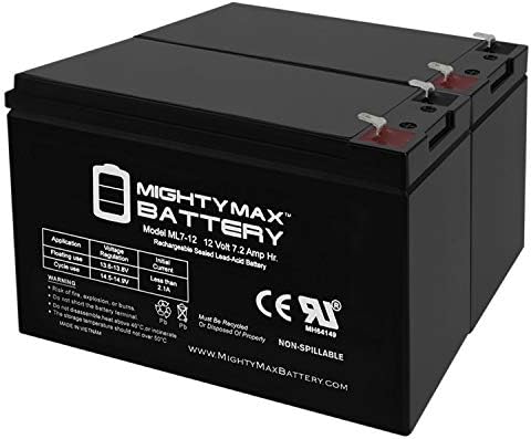 Mighty Max Battery 12V 7.2AH Battery for Viking G-5 Swing Gate Opener - 2 Pack