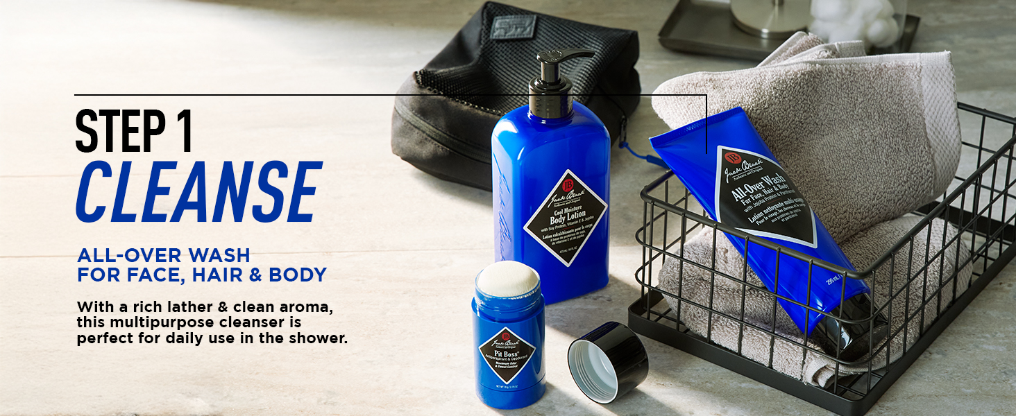 Jack Black, Mens Grooming, Body Care, Regimen, Routine, Step 1, Cleanse, Body Wash