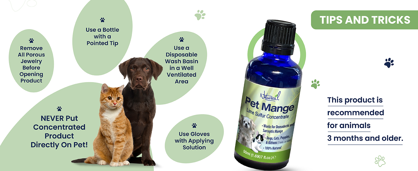 Tips and Tricks: Remove jewelry before opening, use a pointed tip bottle, NEVER put directly on pet