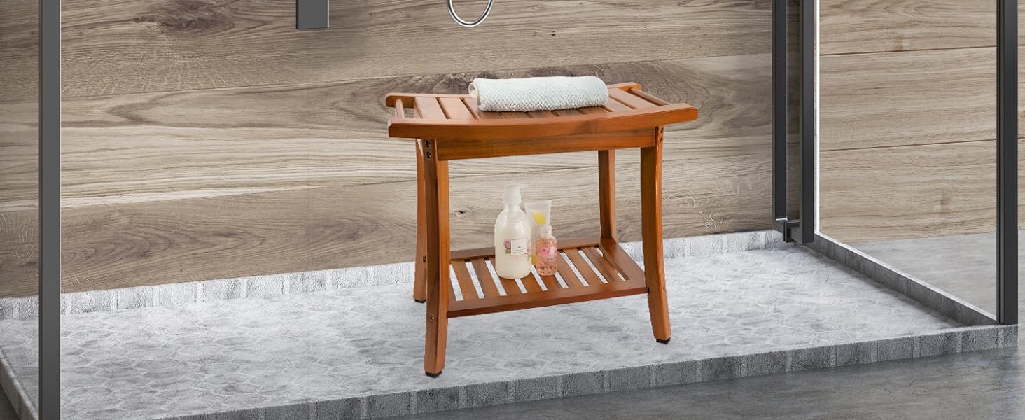 Teak Shower Bench