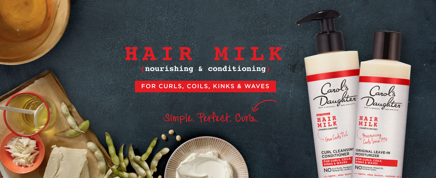 hair milk, curly hair, simple, perfect, curls, nourishing, conditioning, carols daughter, shampoo