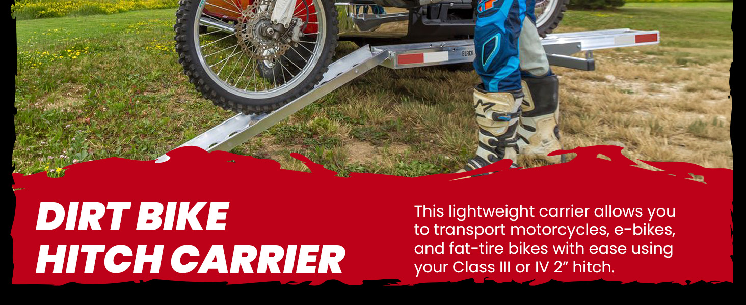 Black Widow Dirt Bike Hitch Carrier