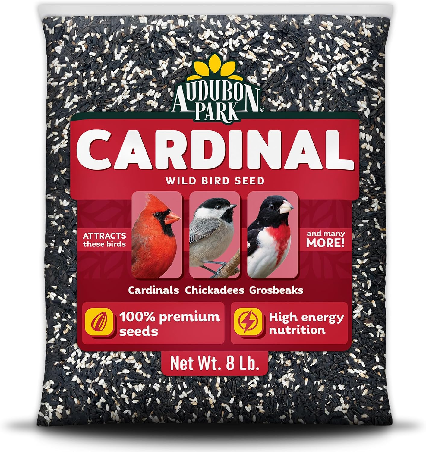 Audubon Park Cardinal Blend Wild Bird Food, Cardinal Bird Seed for Outside Feeders, 4-Pound Bag