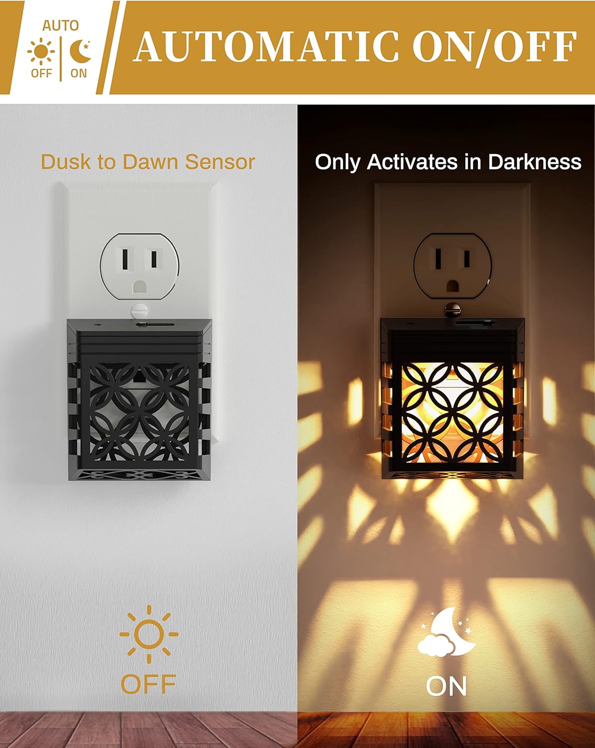 DORESshop Nights Lights Plug Into Wall, Plug in Night-Light, 3000K