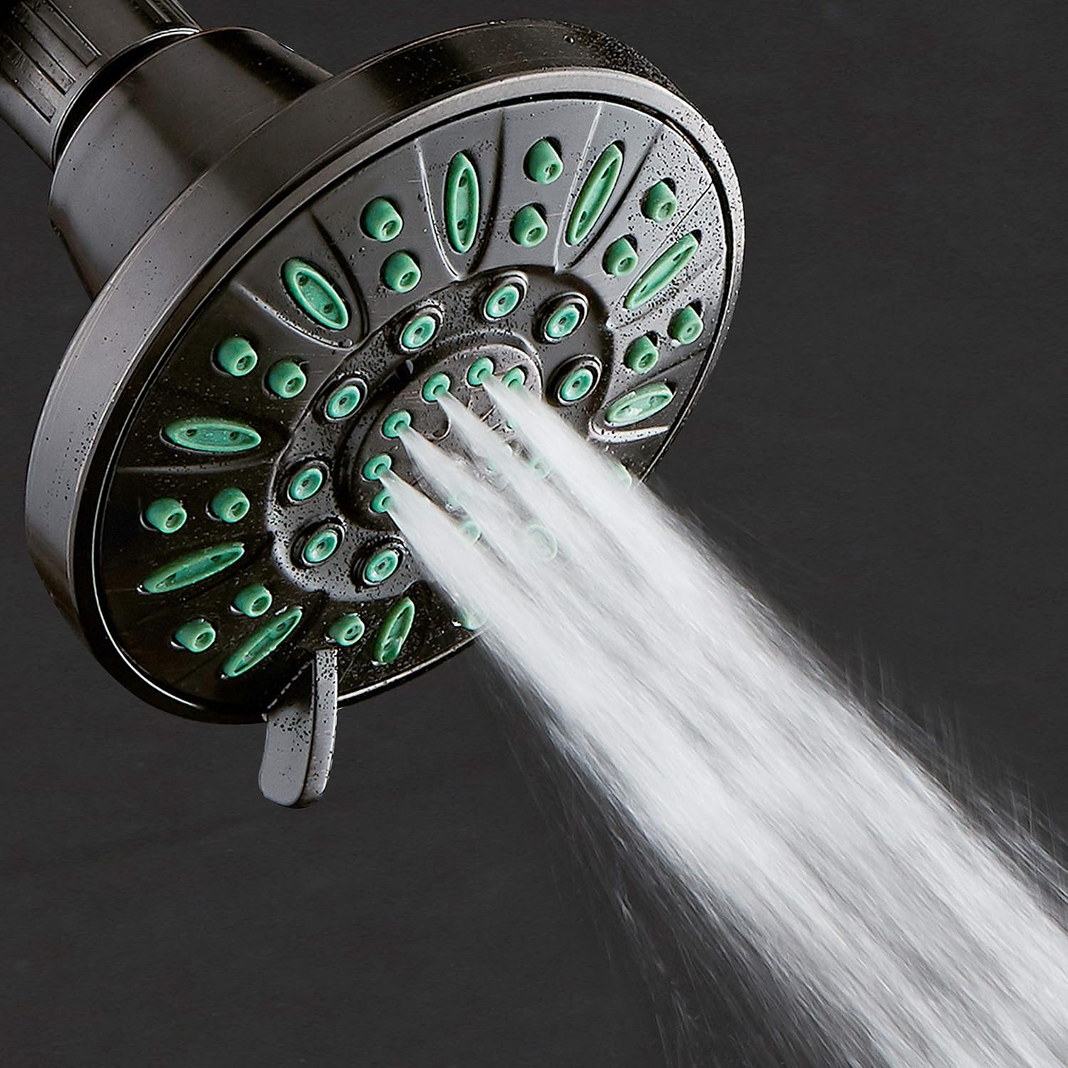 AquaDance Antimicrobial/Anti-Clog High-Pressure 6-setting Shower Head, Microban Nozzle Protection from Growth of Mold