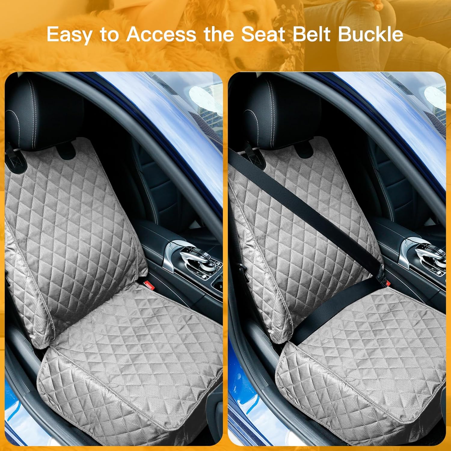PETICON Waterproof Front Seat Car Cover 2 Pack, Full Protection