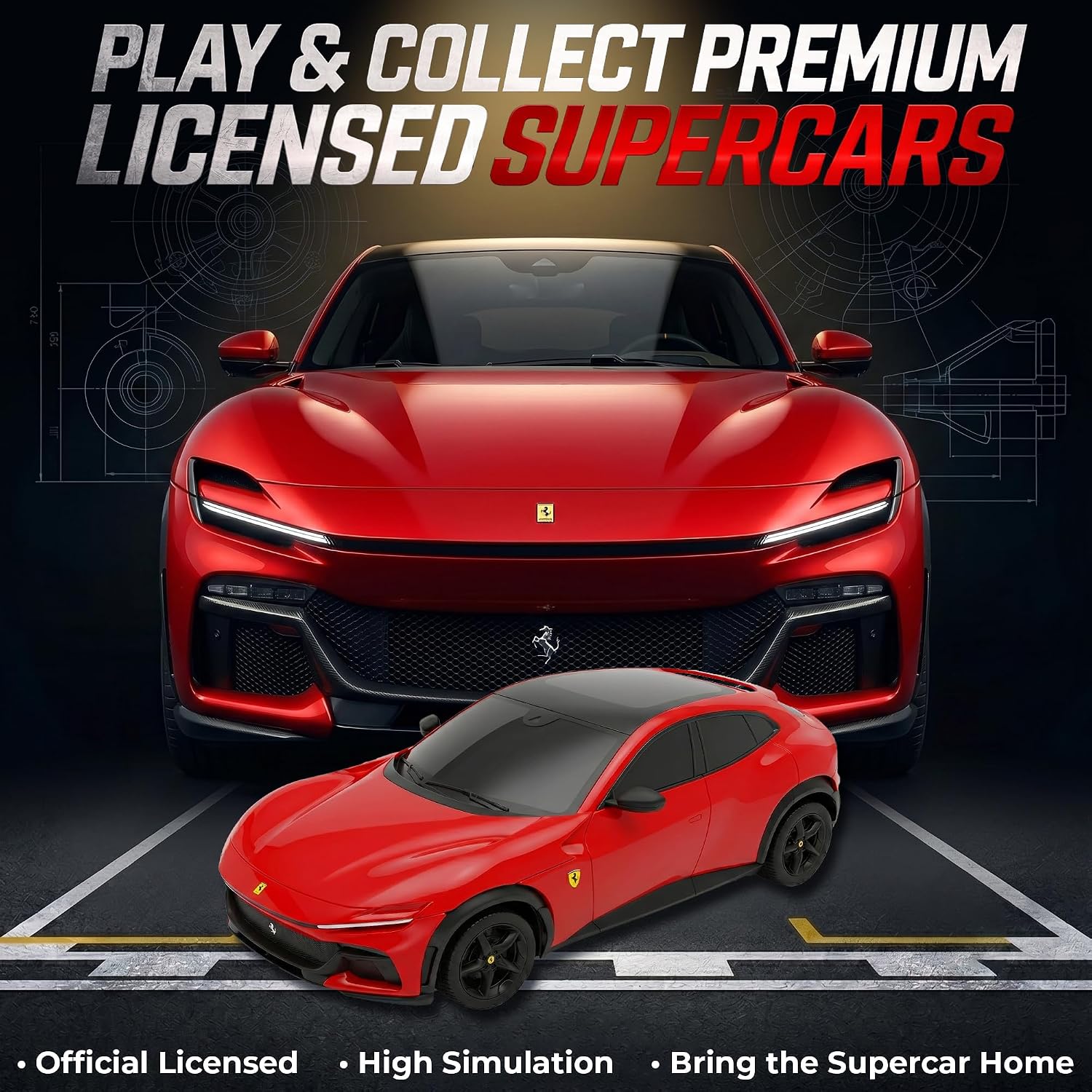 BEZGAR 1:24 Ferrari Remote Control Car Licensed FXX-K EVO
