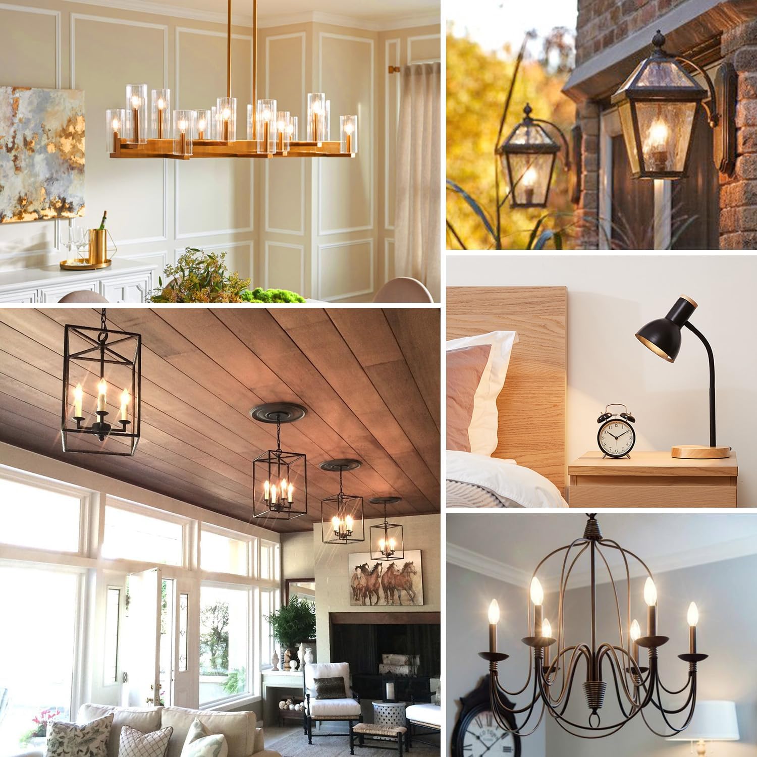 BesLowe 12-Pack Dimmable E12 LED Candelabra Bulbs 60W Equivalent, 2700K