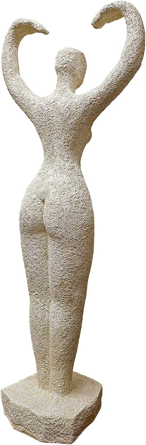 Design Toscano Neolithic Style Gaia Earth Mother Woman Indoor/Outdoor Garden Statue, 40 inches tall, Cast Stone Resin, Rough Stone Finish