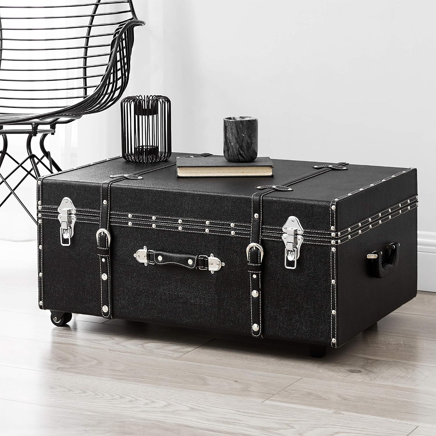 DormCo Texture® Brand Trunk - Black - Large