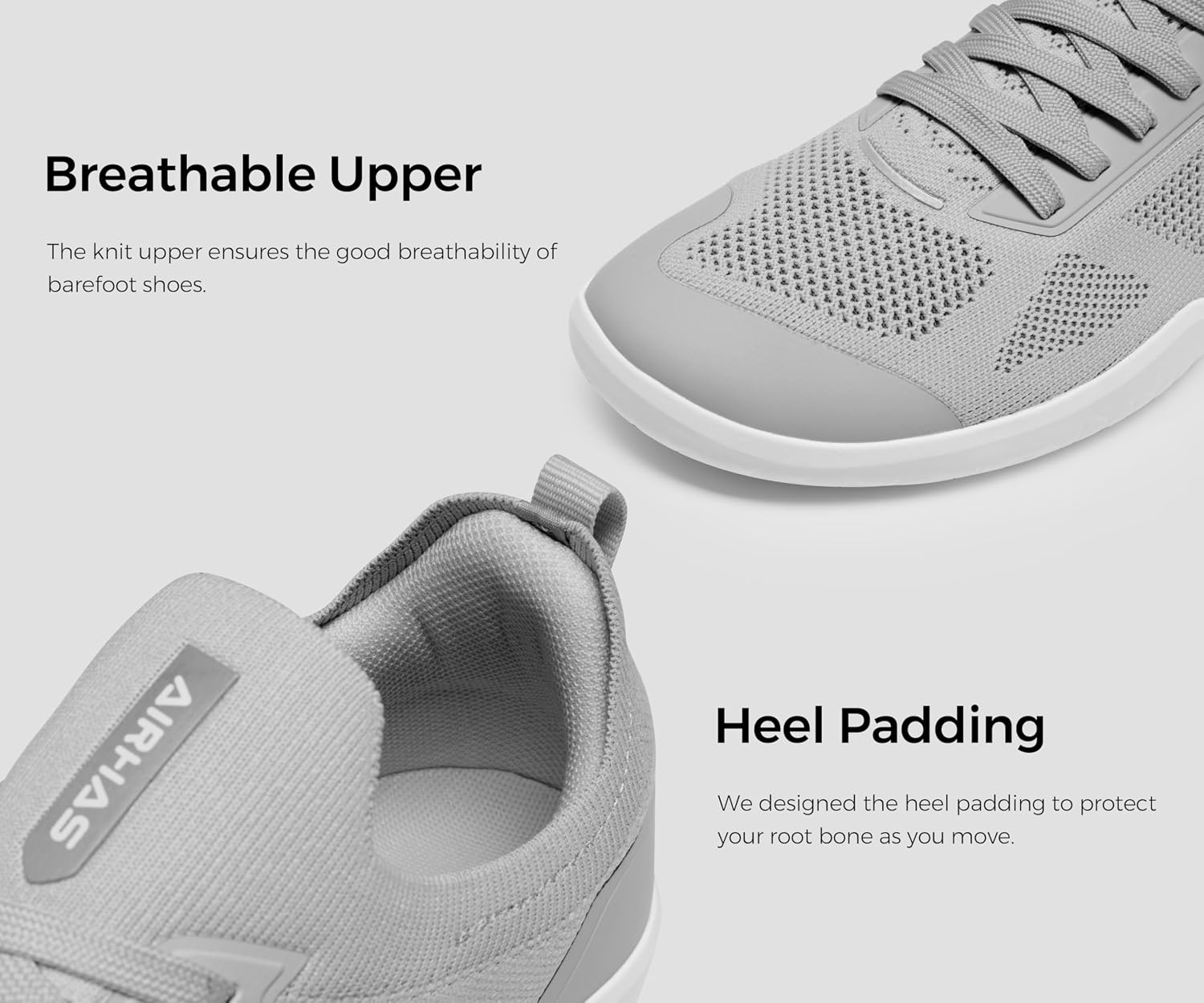 Men's Barefoot Shoes Zero Drop Minimalist Sneakers with Anatomical Toe Box | Breathable, Stretchy, Flat for Gym, Workout, Lifting, Training
