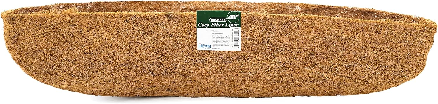 Bosmere F919 Pre-Formed Coco Liner with Soil Moist – 30-Inch Replacement Liner for Window Boxes & Hanging Baskets