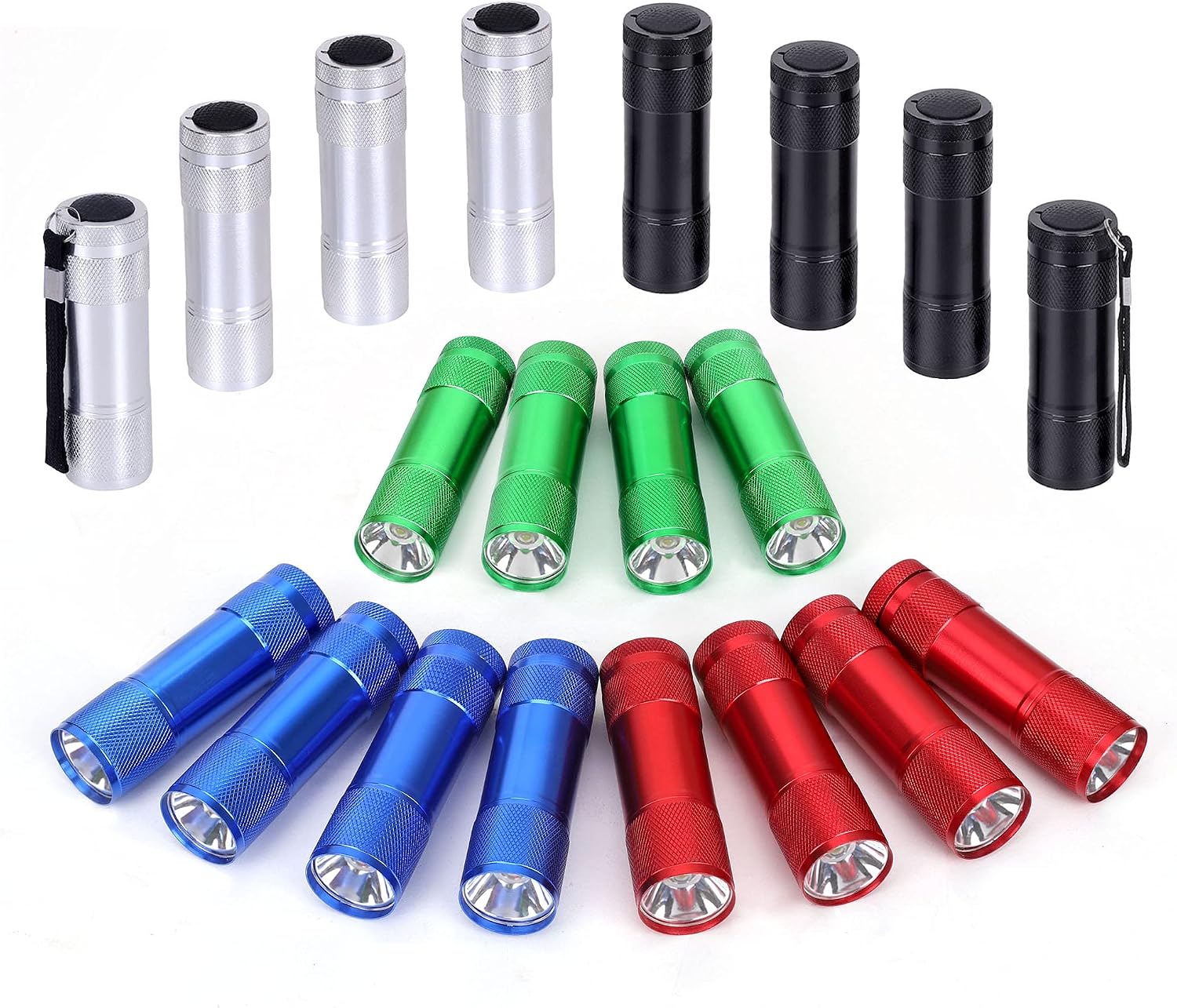 FASTPRO 20-Pack Aluminum LED Flashlights Set with AAA Batteries (1W)