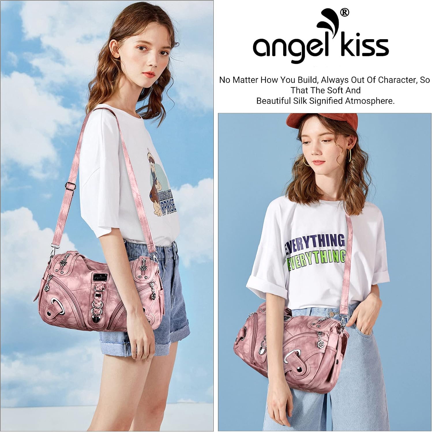 Angelkiss Hobo Purses and handbags for Women Satchel Handbag Women Purses Large Daily Shoulder Bags