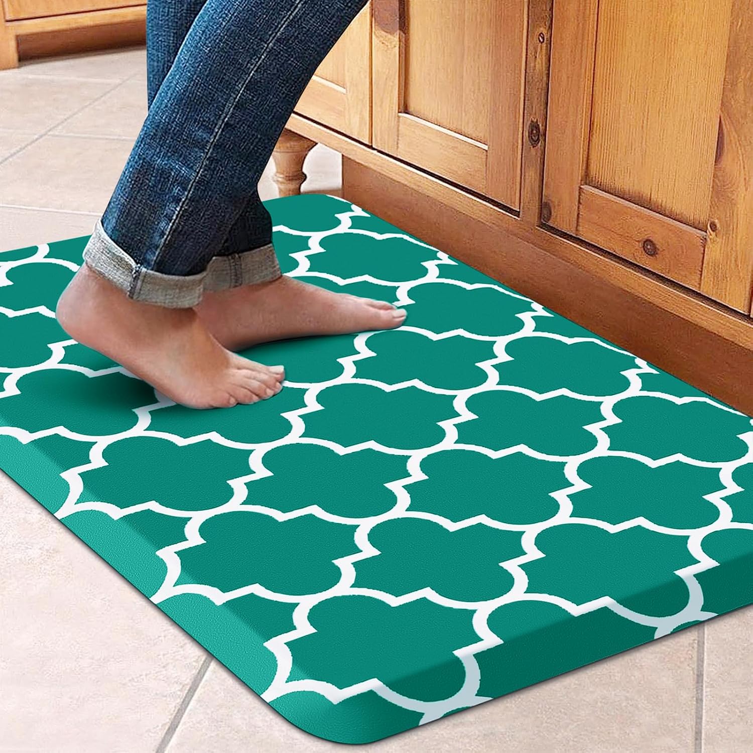 WISELIFE Kitchen Mats and Rugs Cushioned Anti-Fatigue, 17.3"x 60", Grey