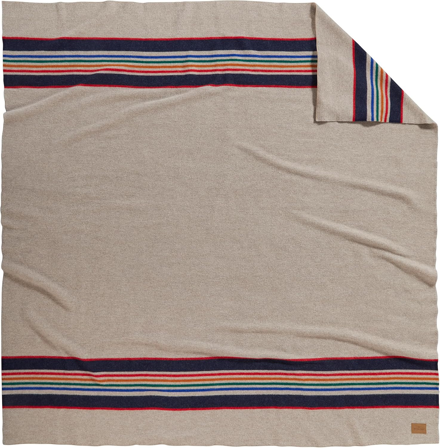 Pendleton National Park Blanket Full 80" x 90", 100% Wool | Iconic Park Stripes Collectible Keepsake - Glacier