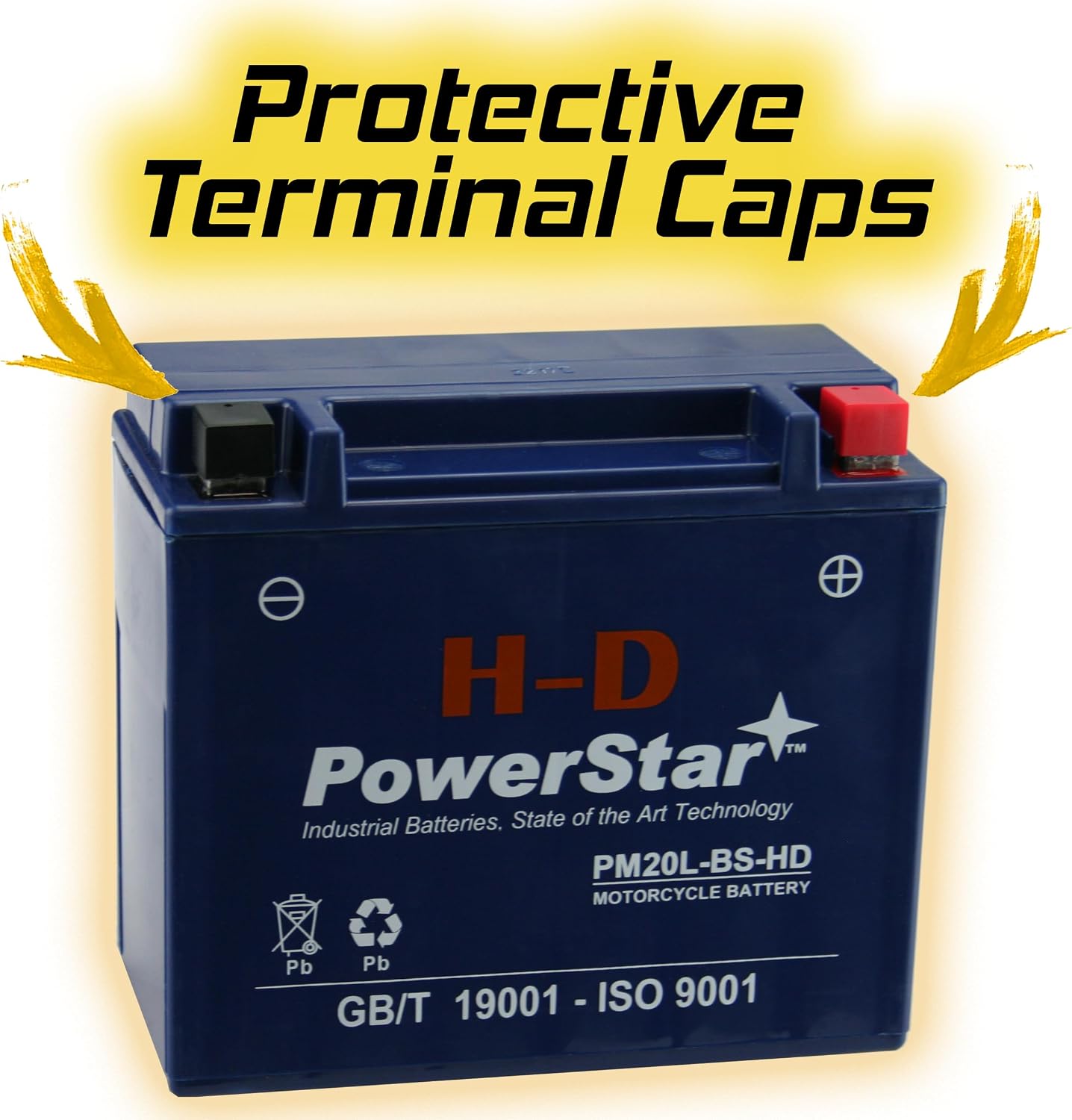 owerStar YTX20L-BS AGM Battery Compatible with Harley-Davidson, 310 CCA