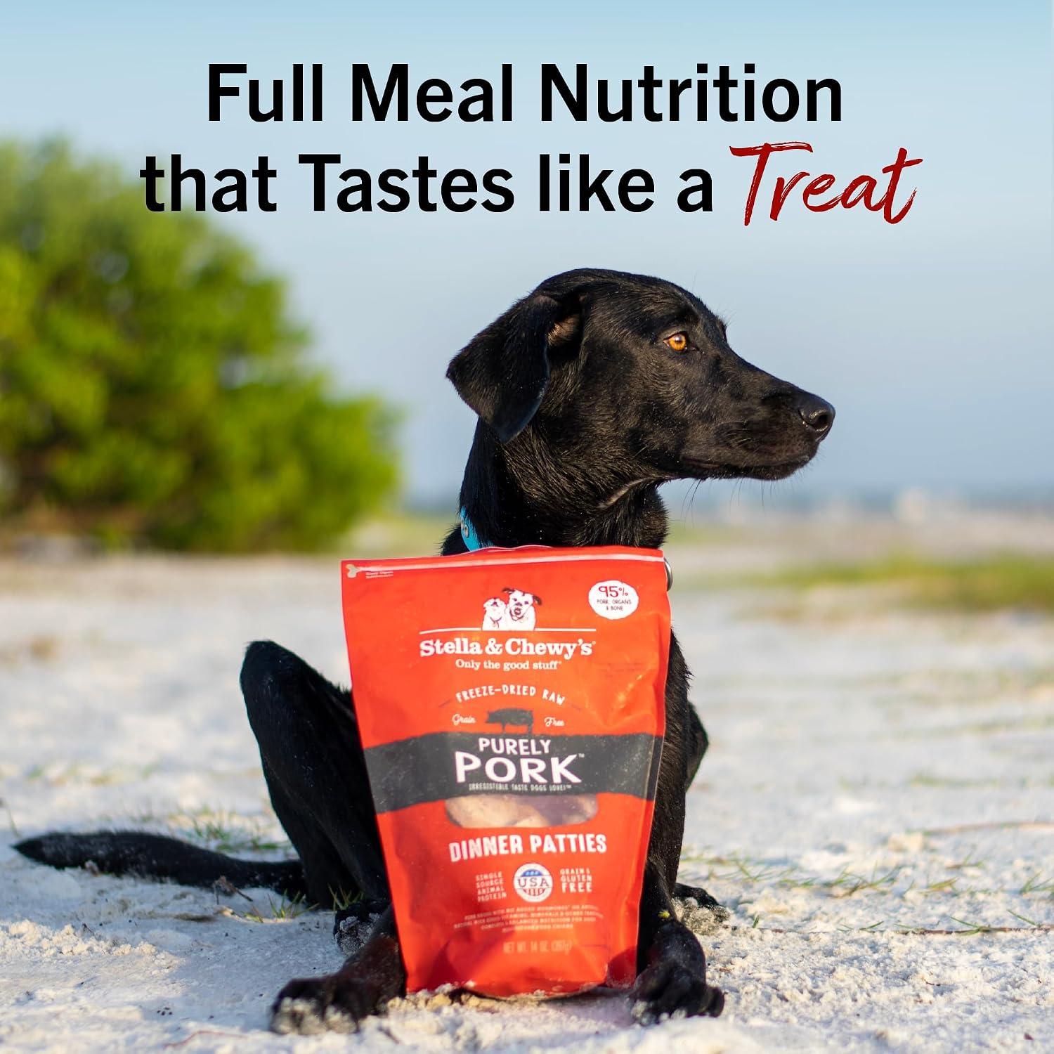 Stella & Chewy’s Freeze Dried Raw Dinner Patties – Grain Free Dog Food, Protein Rich Stella’s Super Beef Recipe – 5.5 oz