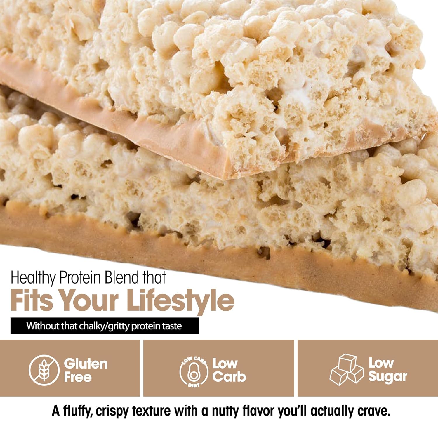 Wonderslim High Fiber Protein Bars, Low Calorie Snack – Fluffy Nutter, 7ct | 15g Protein, 7g Fiber – Gluten-Free, Low Sugar, Protein Snack Bars for Hunger & Craving Control, Weight Management Support